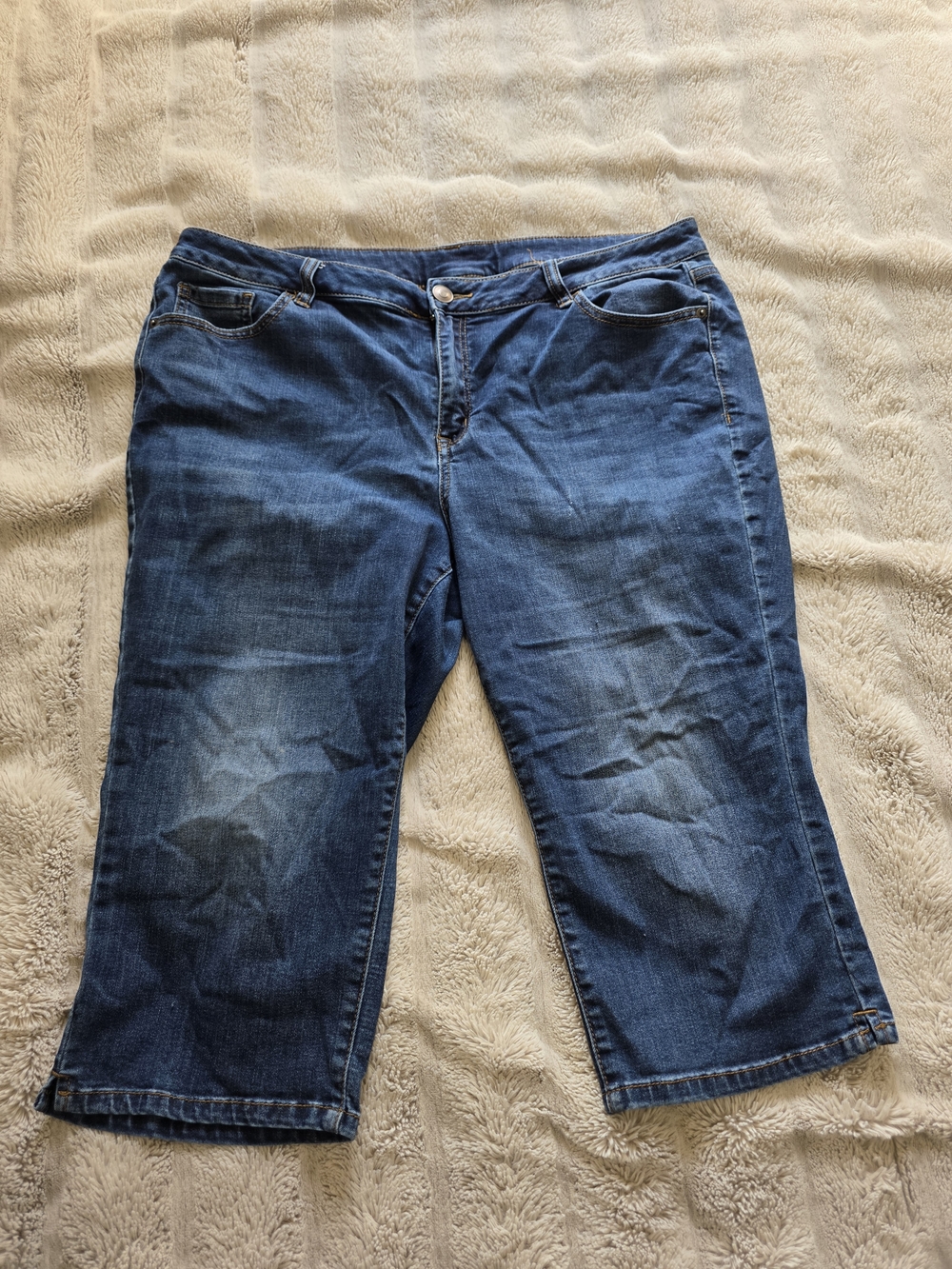 Venezia Midnight Blue Cropped Denim Capris